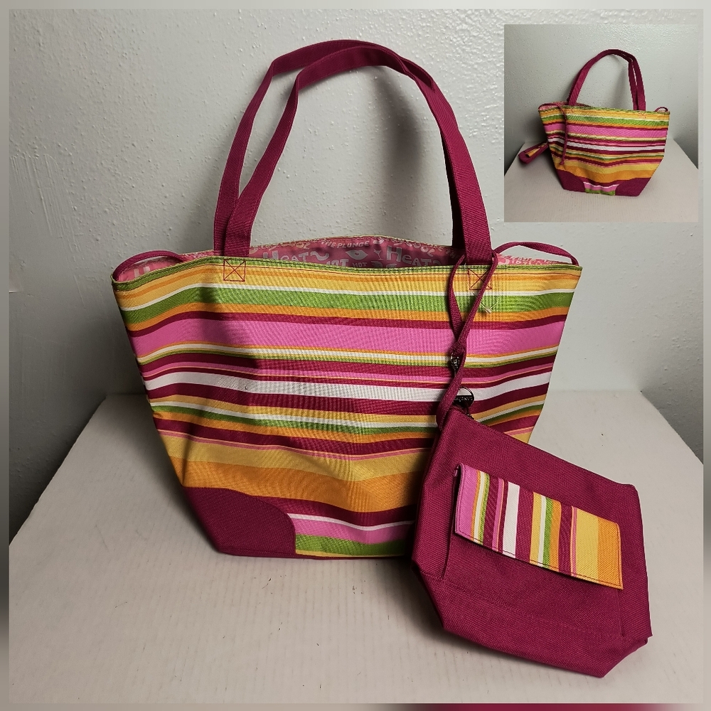 Lancôme Tote & Pouch Striped Bag Beachy Multi